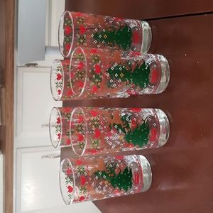 Vintage 1984 CHD Christmas Cross-stitch Glasses